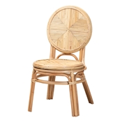 Baxton Studio Carita Modern Bohemian Natural Brown Rattan Dining Chair